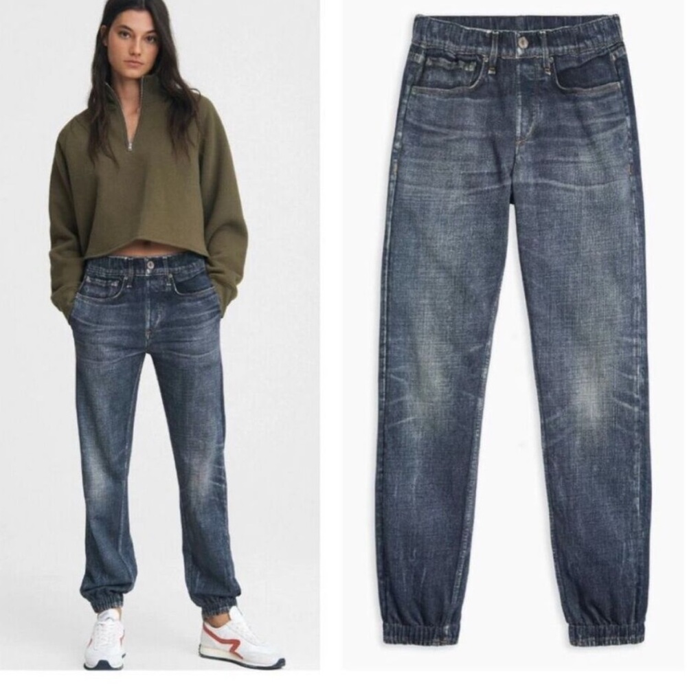 rag & bone Blue Denim Jogger Pants